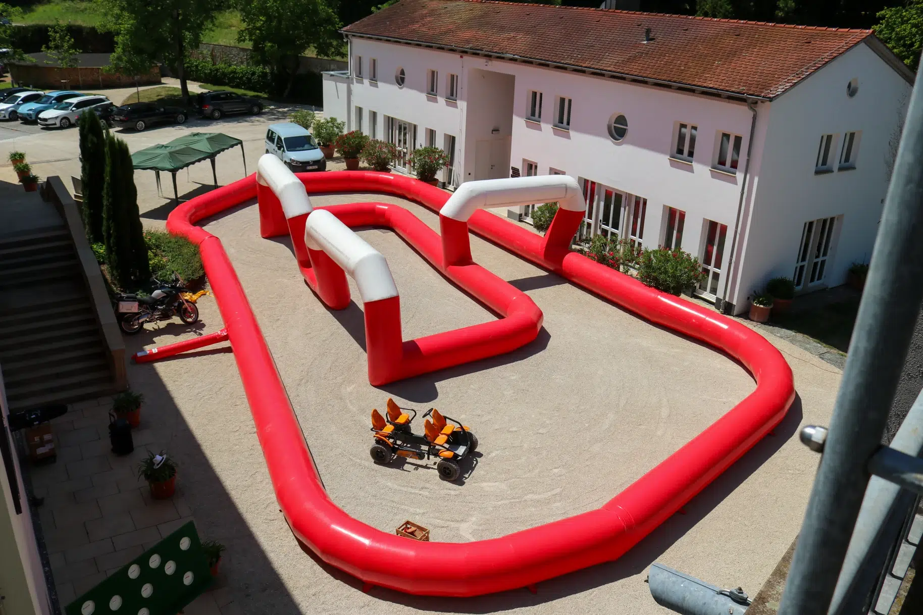 Team-Olympics auf Schloss Marbach - Parcours